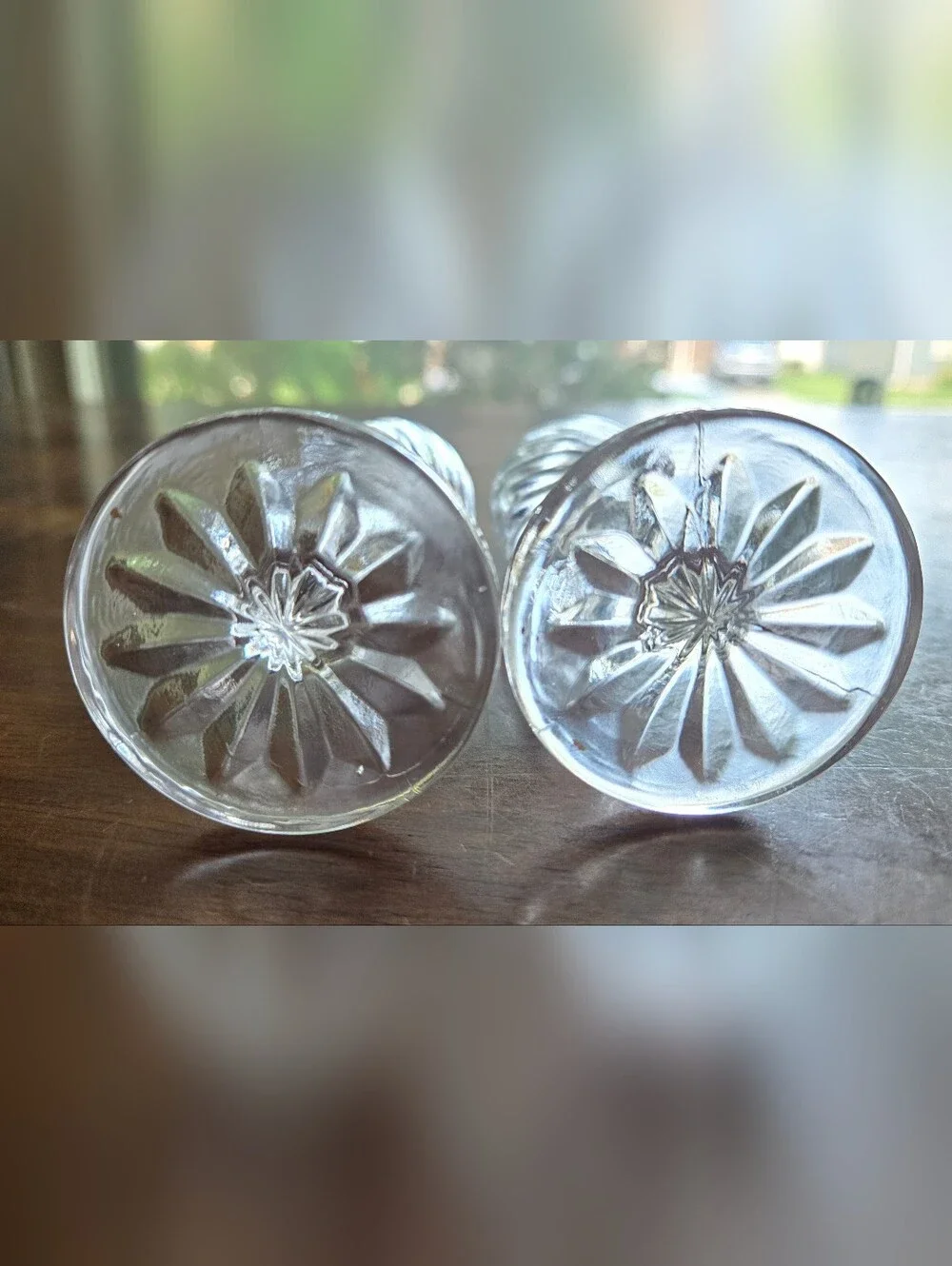 Lot of 3 Sets of Vintage Clear Glass Salt & Pepper Shakers